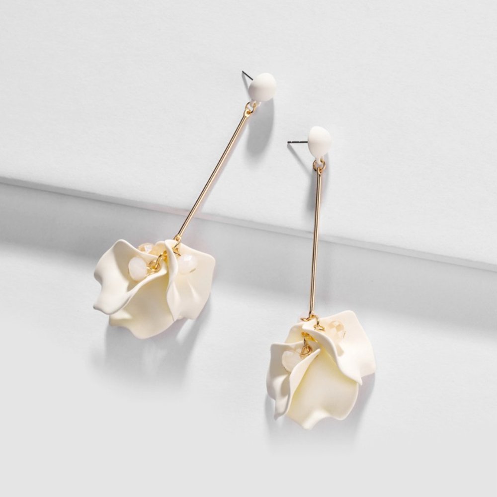 White Petal Earring